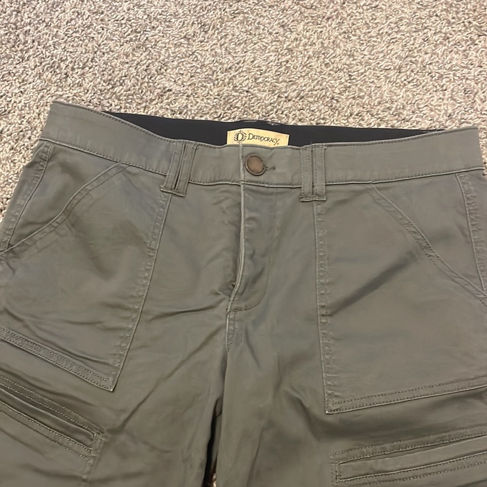 Democracy Gray/Olive Green Pants - Picture 4 of 6